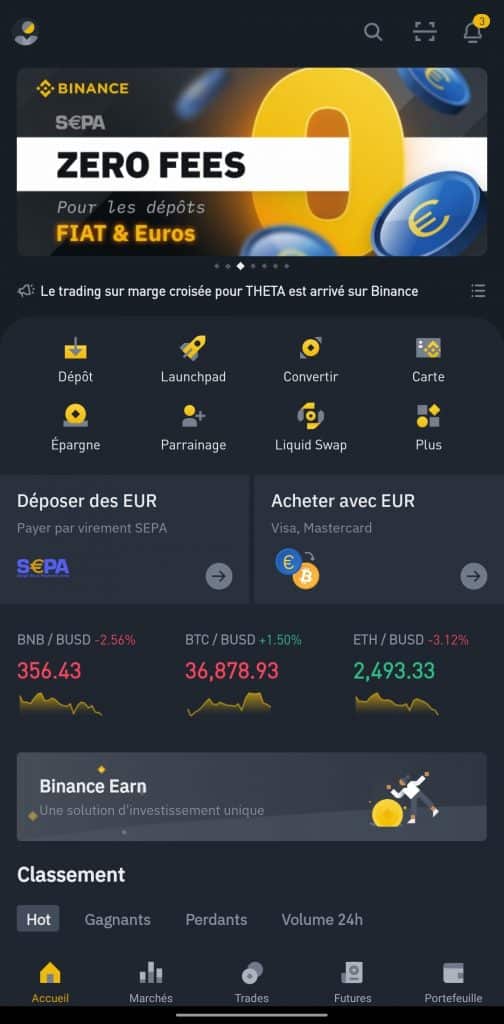 Meilleures apps Android Binance